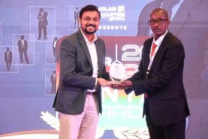 C&I Solar Division Manager Receiving Award
